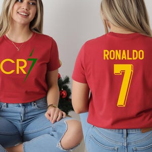 Ronaldo T-Shirt, Cristiano Ronaldo Soccer Shirt, CR7 Soccer Tee, Football Shirt image 1