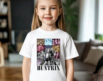 Camiseta de Huntrix para chicas, camiseta de Demon Hunters del Kpop, camiseta juvenil de Demon Hunters, camiseta de Rumi Zoey Mira, camiseta de fan de Huntrix, camiseta de Saja para chicas