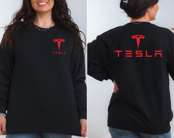 Sudadera de Tesla, sudadera con el logotipo de Tesla, sudadera con el coche de Tesla, sudadera con el fan de Tesla, camiseta con el coche eléctrico