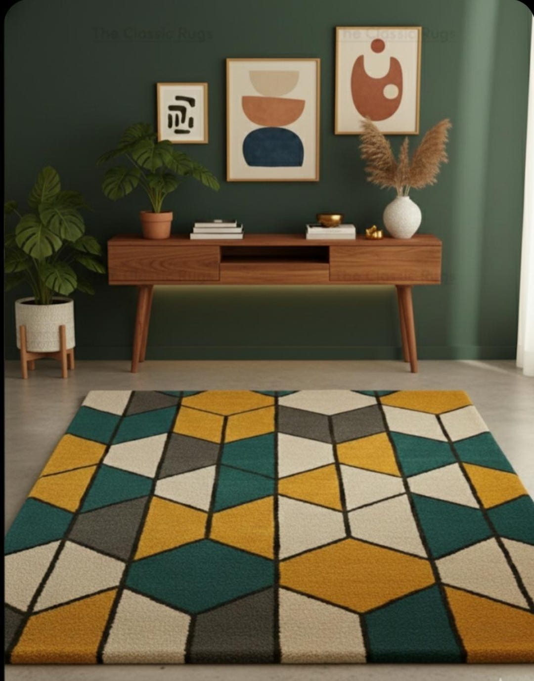 Colorblock Outdoor Rugs Handmade Tufted Wool Rug, Retro Color Block Design. BY PLANE RUGS - Etsy