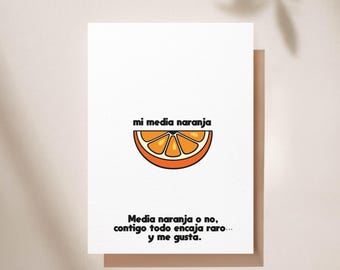 Mi Media Naranja, Digital Download, Printable
