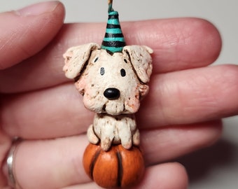 Spooky Westie Charm, Handmade Jewelry by Pig and Pumpkin