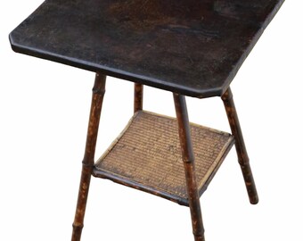 1920's BAMBUSHÄNGER / kleiner Tisch / Englisch, frühes 20.Jh
