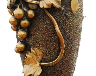 Antik japansk bronsvas av fin kvalitet från Meiji-perioden, Art Nouveau, ca 1910