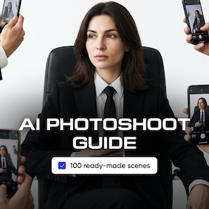 AI Photoshoot Bundle | 100 Editorial Business Scenes (PDF)