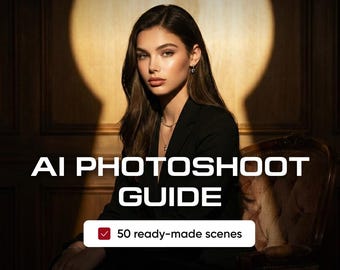 AI Photoshoot Guide | 50 Ready Scenes | Face-Lock Instructions (PDF)