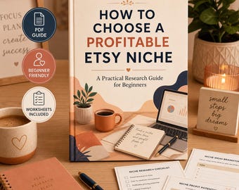 Profitable Etsy Niche Guide | How to Find a Niche That Sells on Etsy | Beginner Seller PDF Workbook | Digital Product Business