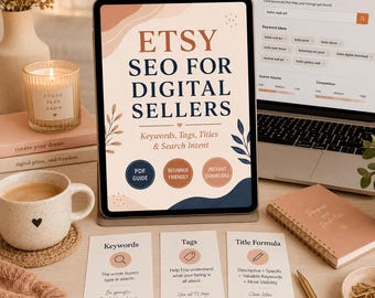 Etsy SEO Guide for Beginners | Keywords, Tags, Titles & Search Intent for Digital Product Sellers PDF