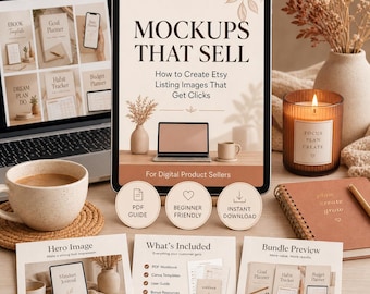 Mockups That Sell | How to Create Etsy Listing Images That Get Clicks | Beginner Seller PDF Guide with Checklists