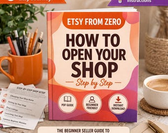Etsy Seller Guide Bundle | Start an Etsy Shop, Choose a Niche, Create Digital Products & Use AI Tools | Beginner PDF Guides