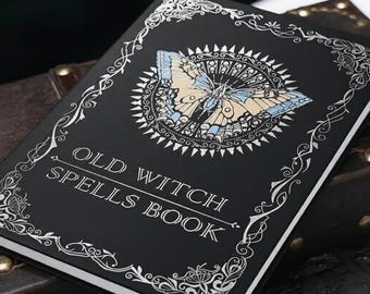 Old Witch Spells Book | Gothic Spell Journal | Vintage Grimoire Notebook | Witchcraft  |  | Gift for Witches