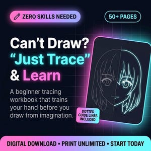 Anime Tracing Workbook for Beginners, Step by Step Manga Drawing Guide PDF, Learn Anime Anatomy Practice Sheets, Kids & Teens Art Tutorial