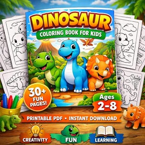 Cute Kawaii Dino Coloring Pages, Toddler Sensory Scribbling Worksheets,Preschool Mindful Art Sheets,Early Childhood Mess Free Craft Download