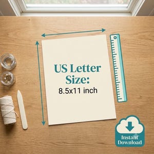 Printable butterfly craft template US letter size 8.5x11 inch instant digital download PDF