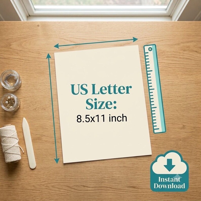 Printable butterfly craft template US letter size 8.5x11 inch instant digital download PDF