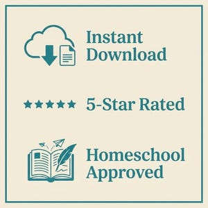 Instant download printable butterfly craft badge with five star rated homeschool approved label