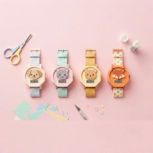 Sleepy Pet Paper Watch Craft Kit | 4 Animal Designs, Screen-Free Activity (Digital Download)