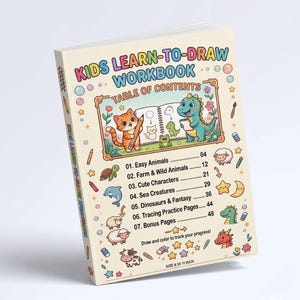 Cuaderno de actividades para niños: Aprende a dibujar animales, personajes y dinosaurios (Descarga en PDF)