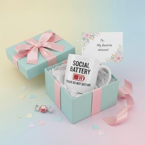 Taza de cerámica blanca de 325 ml (11 oz) con indicador de batería baja.