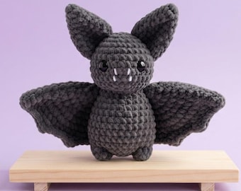 Crochet Bat Pattern PDF | Cute Bat Amigurumi Pattern | Crochet Halloween Bat Plush Pattern | Plush Bat Toy Pattern with Video Guide