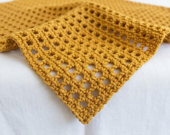 Schema per coperta all'uncinetto traforata / Coperta moderna a punto traforato in PDF / Guida facile per coperta per neonati all'uncinetto con video / Coperta estiva all'uncinetto