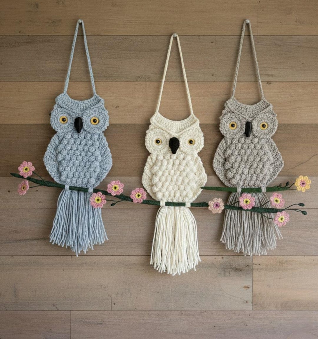 Crochet Owl Wall Hanging Pattern | Beginner Amigurumi, Video Guide (PDF ...