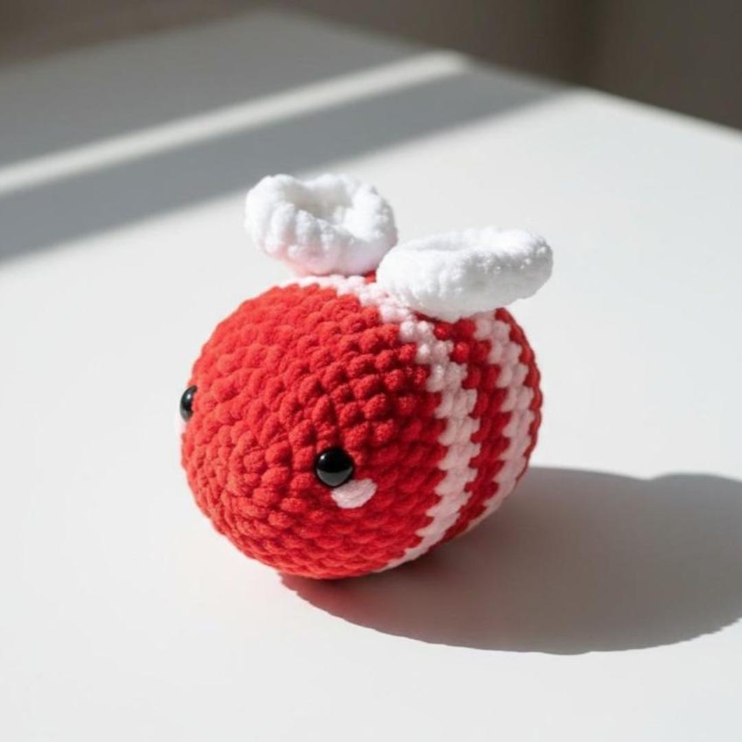 Valentine Crochet Bee Pattern PDF | Crochet Love Buzz Amigurumi Pattern ...