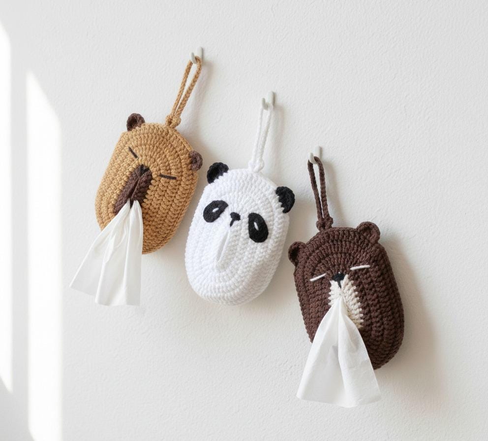 37 Capybara Crochet Patterns for Cute Amigurumi, Plushies, and Giftable Makes 7 Crochet Animal Tissue Holder Pattern Capybara