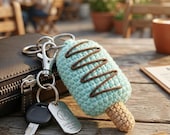 Crochet Popsicle Key Chain Pattern, Amigurumi Ice Cream PDF Tutorial, Cute Summer Bag Charm, Beginner Crochet Pattern with Video Guide