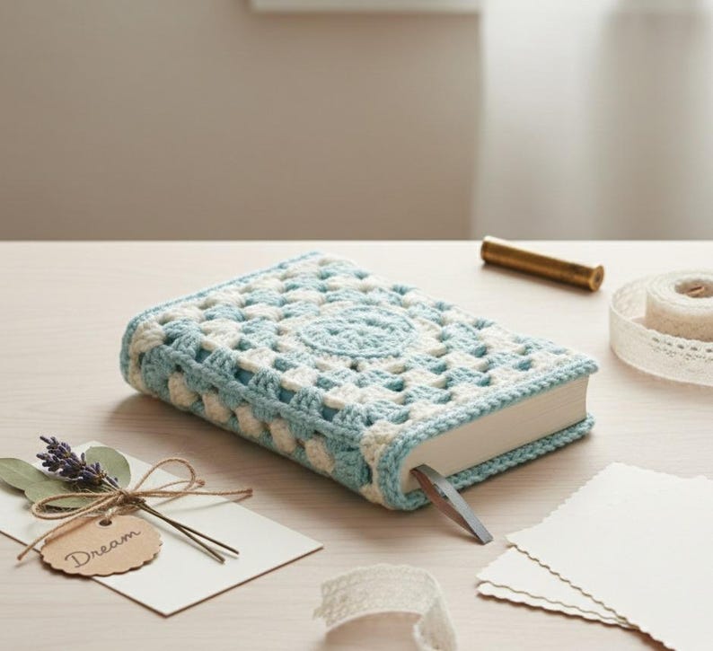 Crochet Book Cover Pattern PDF | Easy Crochet Book Case Pattern With ...