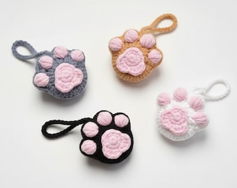 Katzenpfote Häkelmuster | Süßer Taschenanhänger & Schlüsselanhänger | Anfänger häkeln Amigurumi Katzenpfoten Muster PDF mit Video Anleitung