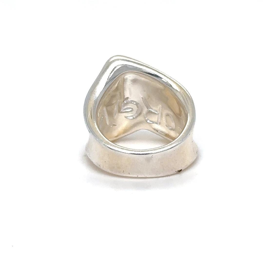 Designer Robert Lett Morris Sterling Silver Modernist Wide Band