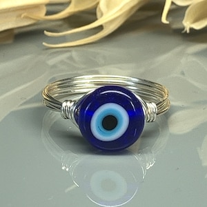 Wire Wrap Ring with Bead Ends Sterling Silver Wire Wrap Ring with Bead Ends Sterling Silver
