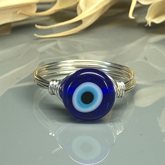 Wire Wrap Ring with Bead Ends Sterling Silver Wire Wrap Ring with Bead Ends Sterling Silver