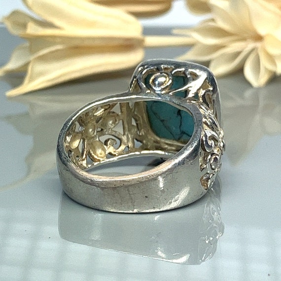 Large Smooth Rectangular Turquoise Howlite Gemsto… - image 5