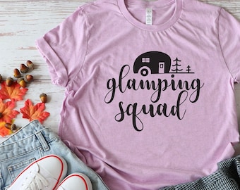 Glamping Squad SVG, DXF and PNG instant download, Funny Camping, Glamping Svg, Funny Camper, Camper Svg, Funny Camping,  Girls Glamping
