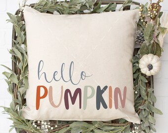 Hello Pumpkin SVG, DXF and PNG instant download,  Fall Cutout Files for Fall Decor, Clothing, or Baby Gear