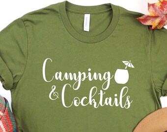 Camping and Cocktails SVG, DXF and PNG instant download, Funny Camping, Glamping Svg, Funny Camper, Camper Svg, Funny Camping, Cocktails