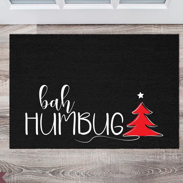 Bah Humbug, Christmas Tree- SVG, DXF and PNG instant download, Holiday Cutout Files for Christmas Wall Decor, and Holiday Clothing
