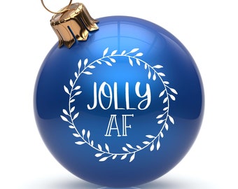 Jolly af- Christmas SVG, DXF and PNG instant download, Vertical & Horizontal Holiday Cutout Files, Jolly af Christmas Home Decor