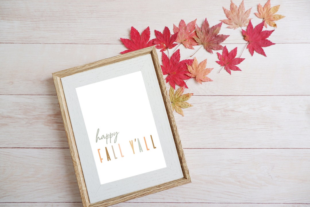 DIGITAL FILE, Happy Fall Y'all Print, Wall Decor Download - Etsy