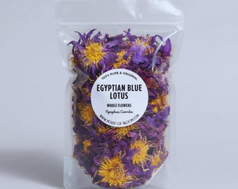 Organic Blue Lotus Flowers, Dried Nymphaea Caerulea