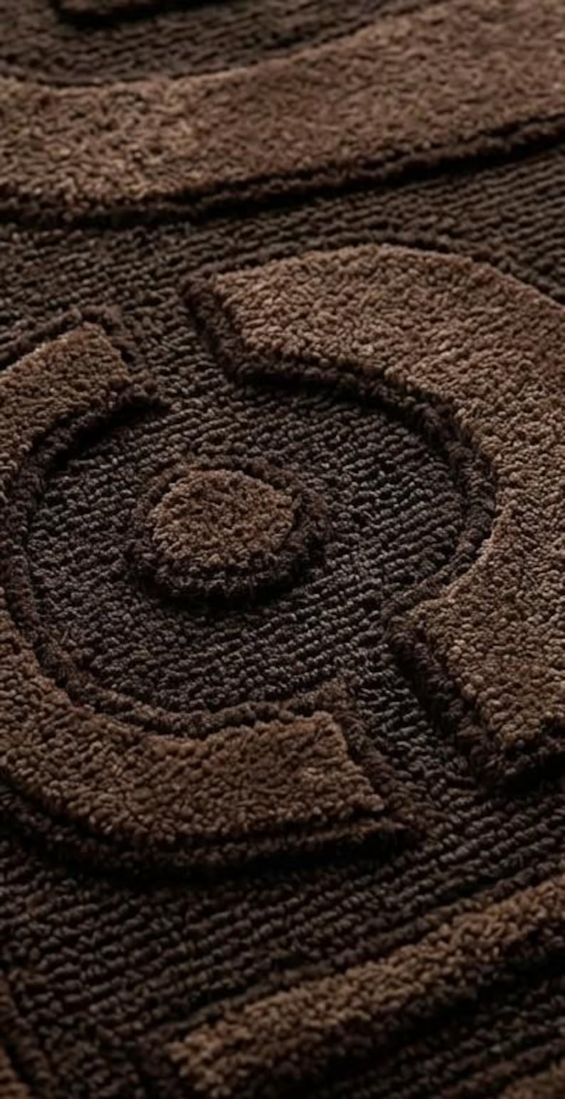 Modern Abstract Dark Brown Area Rug, Contemporary Geometric Living Room ...