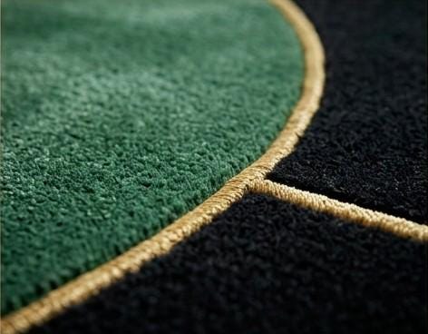 Abstract Green Gold Area Rug: Luxury Geometric Design for Bedrooms - Etsy