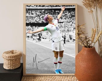 Megan Rapinoe Poster USA Fussball Frauen Fussball Poster USWNT Legende Minimalistisch