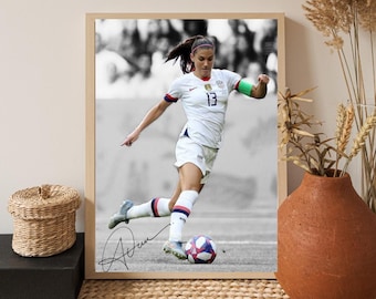 アレックス・モーガン ポスター USA サッカー ウォールアート 女子サッカー プリント USWNT スター ミニマリスト