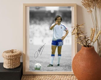ミシェル・プラティニ フランスサッカー伝説のアートプリント - Etsy 日本