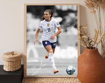 ソフィア・スミス ポスター USA サッカー ウォールアート 女子サッカー プリント USWNT スター ミニマリスト