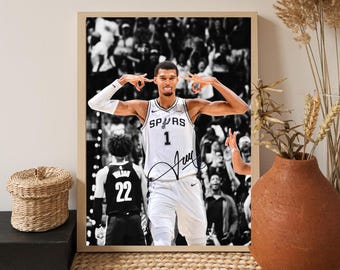 Victor Wembanyama Poster, NBA Wall Art, Basketball Star Print, San Antonio Spurs Decor