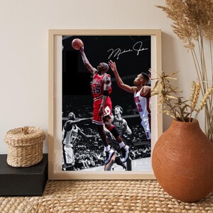 Michael Jordan Chicago Bulls 3 NBA Basketball Art Print 11x14